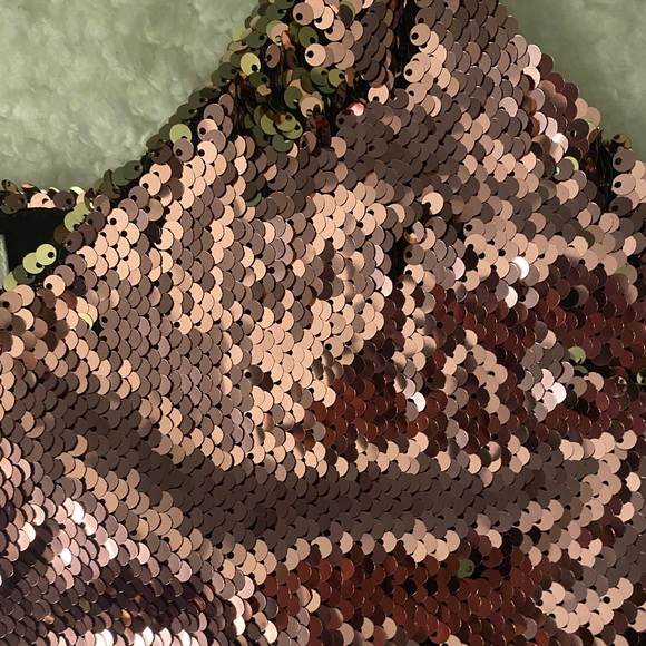 TOPSHOP SEQUIN TOP - Picture 2 of 5